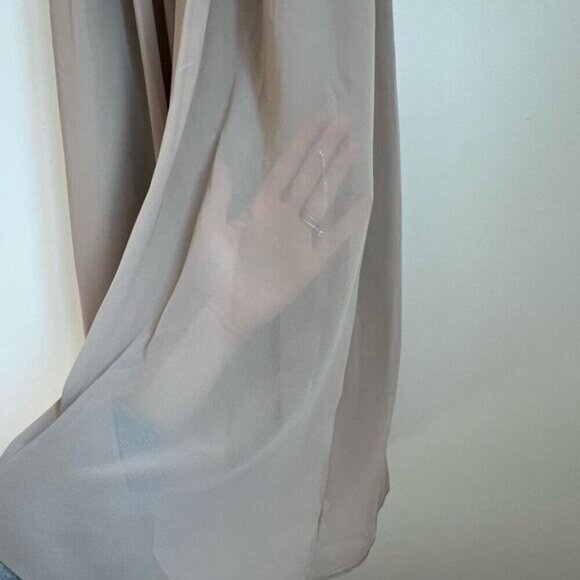 Bill Levkoff Strapless Maxi Dress Gown Prom Bridesmaid Formal Neutral Grey Tan 4 - Picture 8 of 15